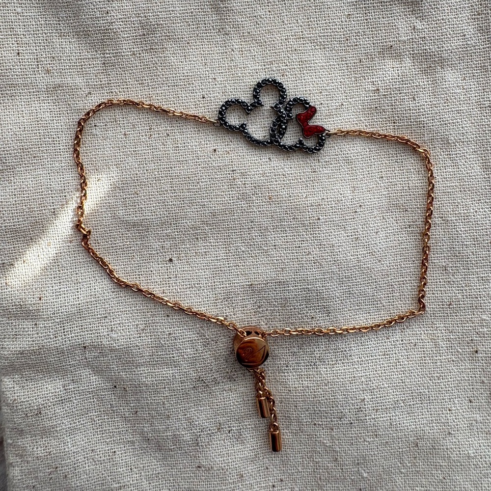 Swarovski Mickey and Minnie Rose Gold Bracelet ♥️